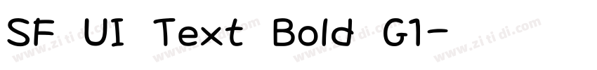 SF UI Text Bold G1字体转换